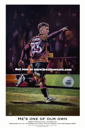 Bradford City - Bobby Pointon, He's One of Our Own Celebration - poster print