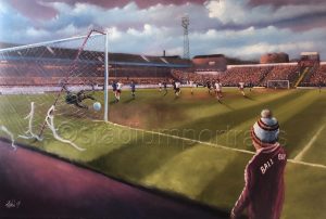 Bradford City - Bobby's Dazzler, v Bournemouth 1982 - box canvas print
