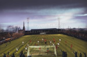 Hereford - Edgar Street, Hereford v Newcastle 1972 - box canvas print