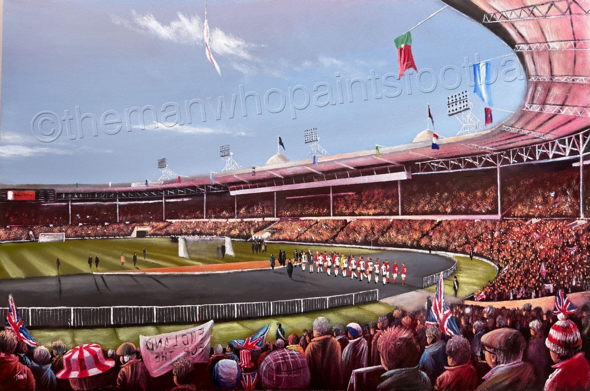 England v West Germany Wembley Stadium 1966 World Cup Final box canvas print