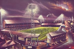 Blackburn Rovers - Ewood Park 'The Good Old Days' - box canvas print
