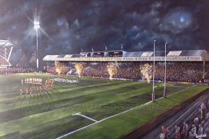 Leeds Rhinos - South Stand Celebration - box canvas print