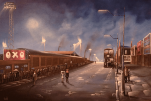 Leeds United - Elland Road 1960s - box canvas print