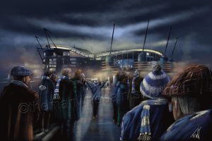 Manchester City - The Etihad Stadium - box canvas print