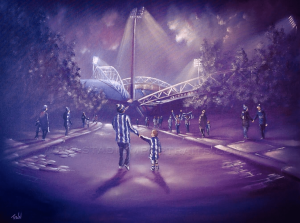 Huddersfield Town - My First Match - box canvas print