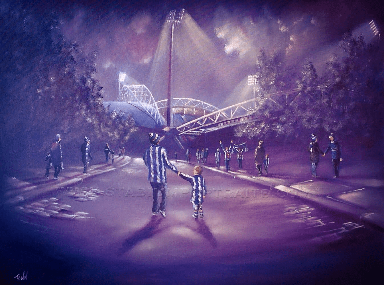 Huddersfield Town - My First Match - box canvas print