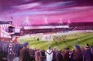 Airdrieonians - Broomfield Under Lights - poster print