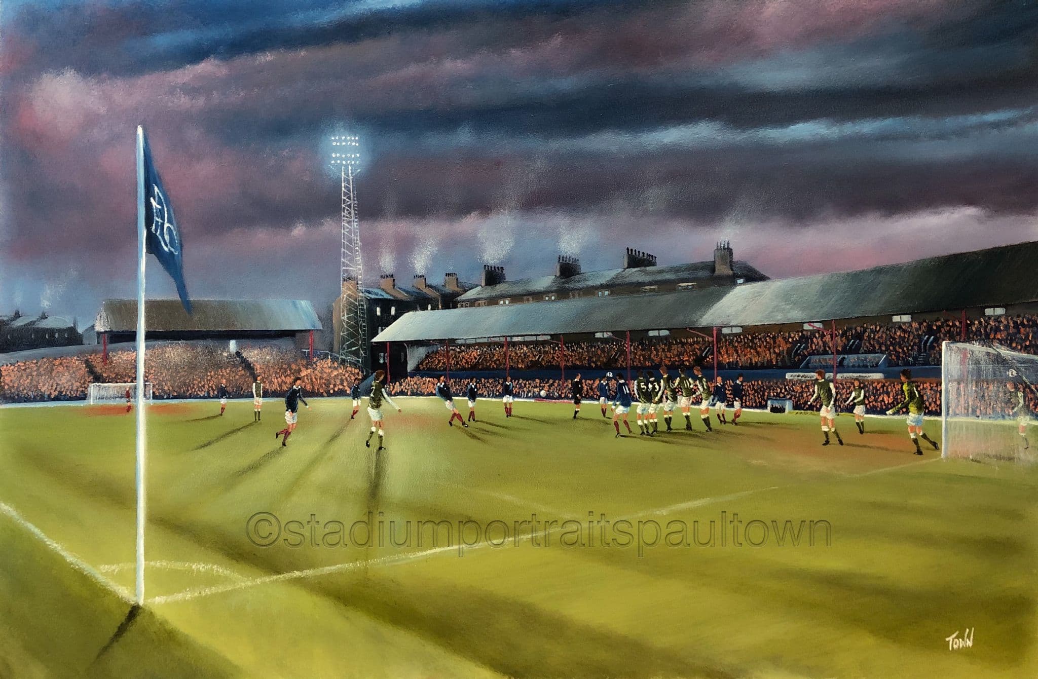 Dundee - v Hibernian at Dens Park, 1974 - poster print