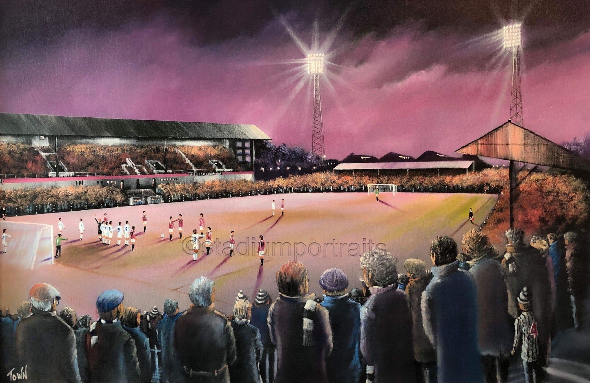 Dunfermline - v Valencia Inter Cities Fairs Cup 1962 - poster print - Image 2