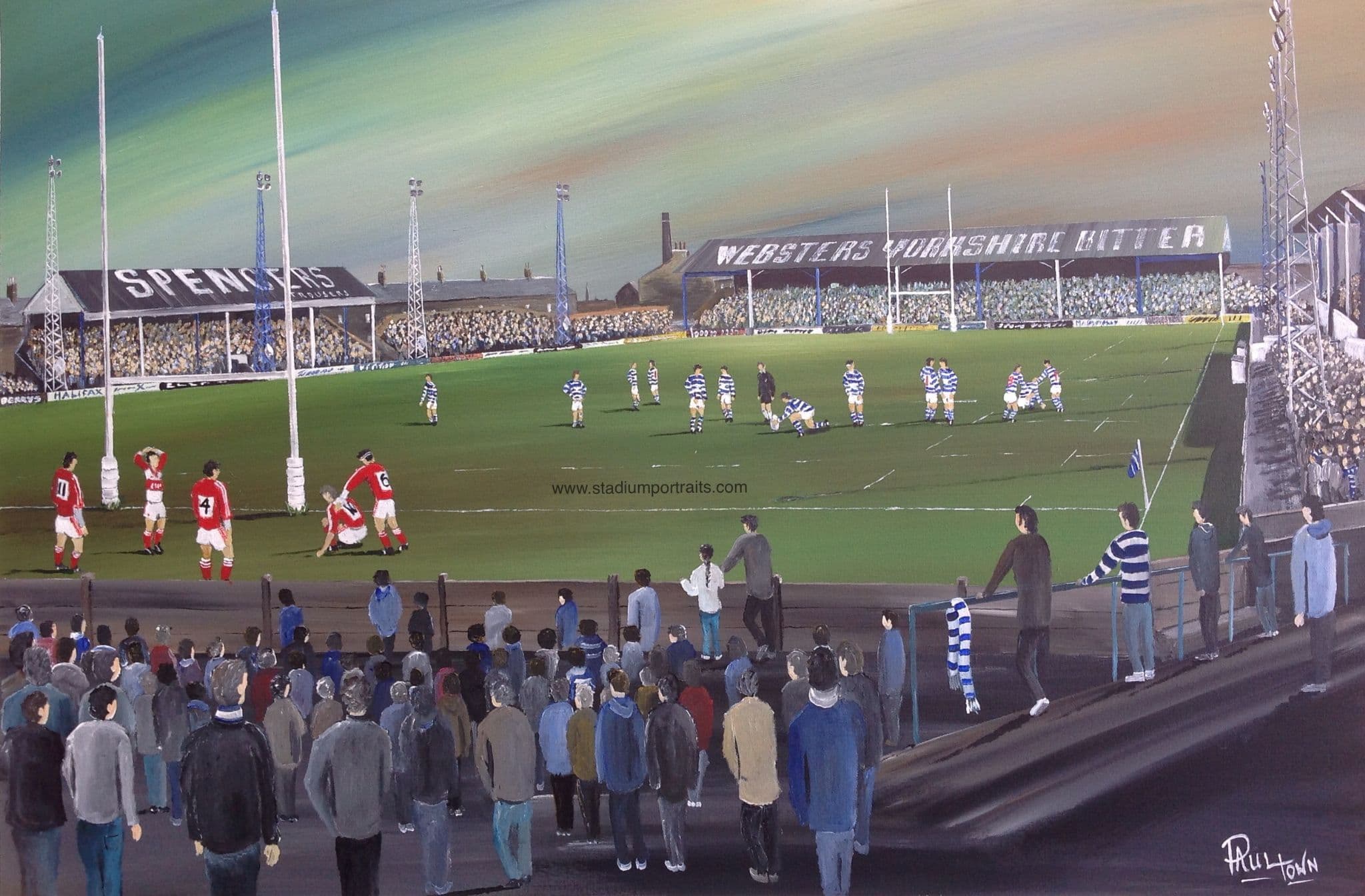 Halifax RLFC - v Hull KR 1987 Challenge Cup 3rd Round Thrum Hall - poster print