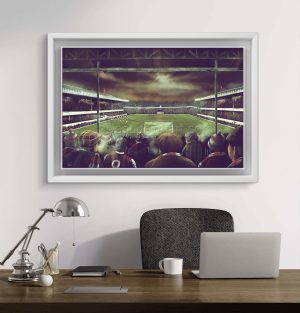 Arsenal - Highbury Stadium - Original artwork on board