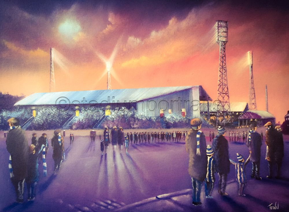 Huddersfield Town - Take Me Back, Leeds Road - box canvas print