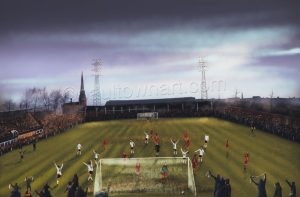 Edgar Street, Hereford v Newcastle 1972 poster print