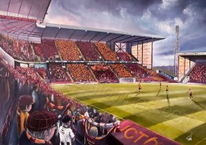 The Wall of Noise, Valley Parade, Bradford City poster print