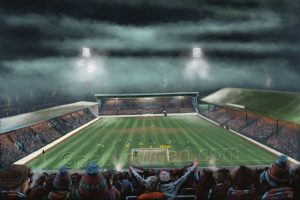 From the Bee Hole, Turf Moor, Burnley FC poster print