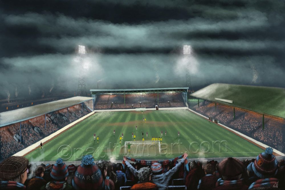 From the Bee Hole, Turf Moor, Burnley FC poster print