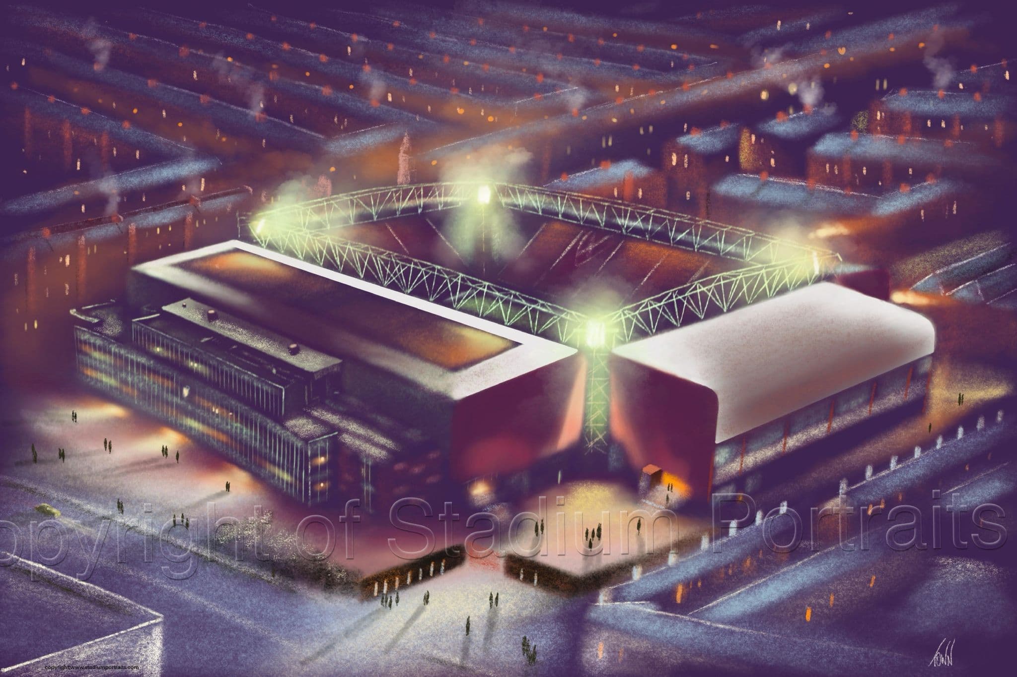 Heart of Midlothian – Tynecastle Illuminations - poster print