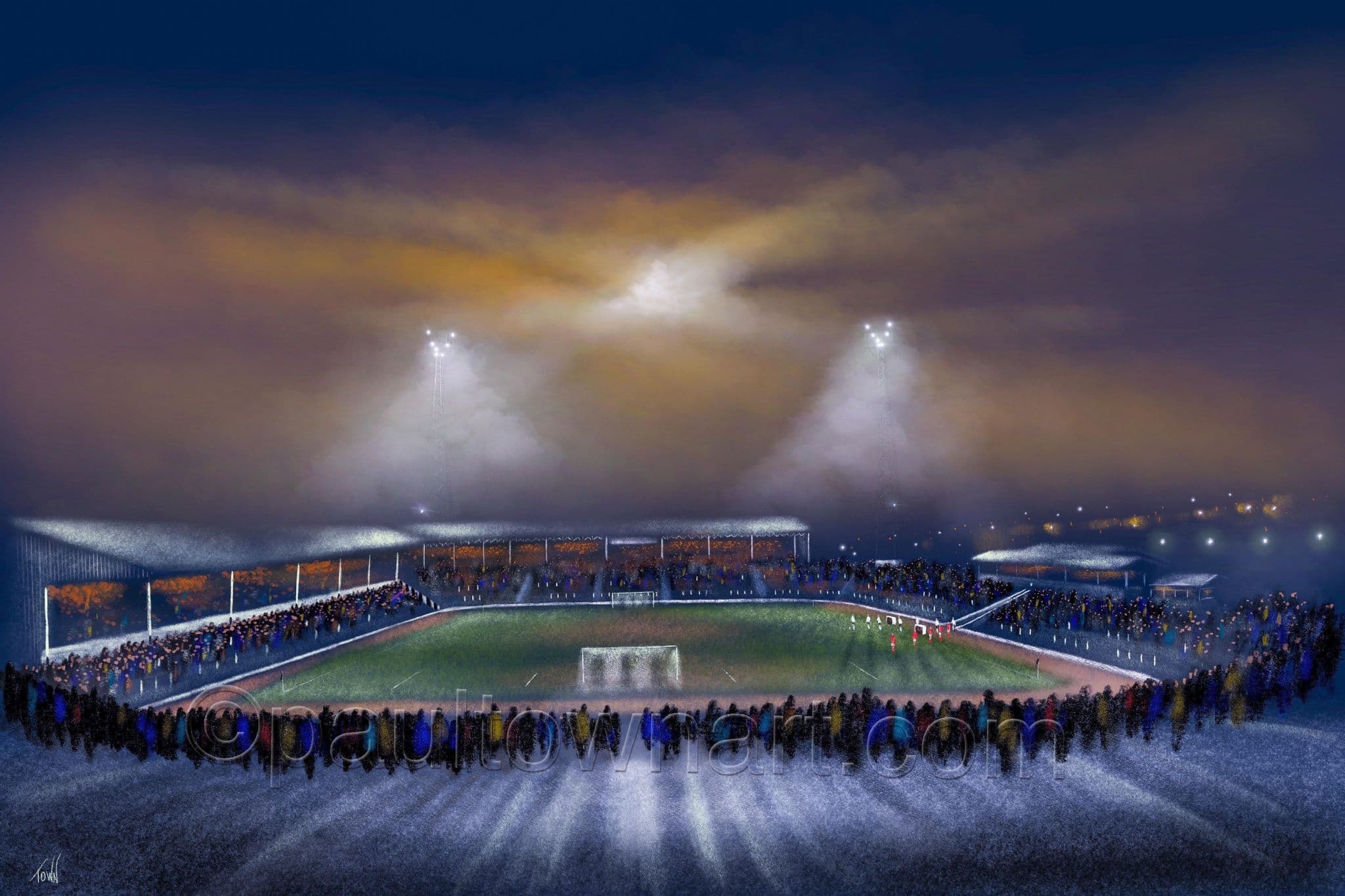 Port Vale - Vale Park Under Lights - poster print
