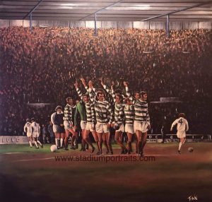 Celtic - When Celtic Wore Orange Socks, Elland Road 1970 - poster print