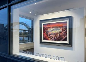 Newcastle United - Cathedral on the Hill - Original artwork on board
