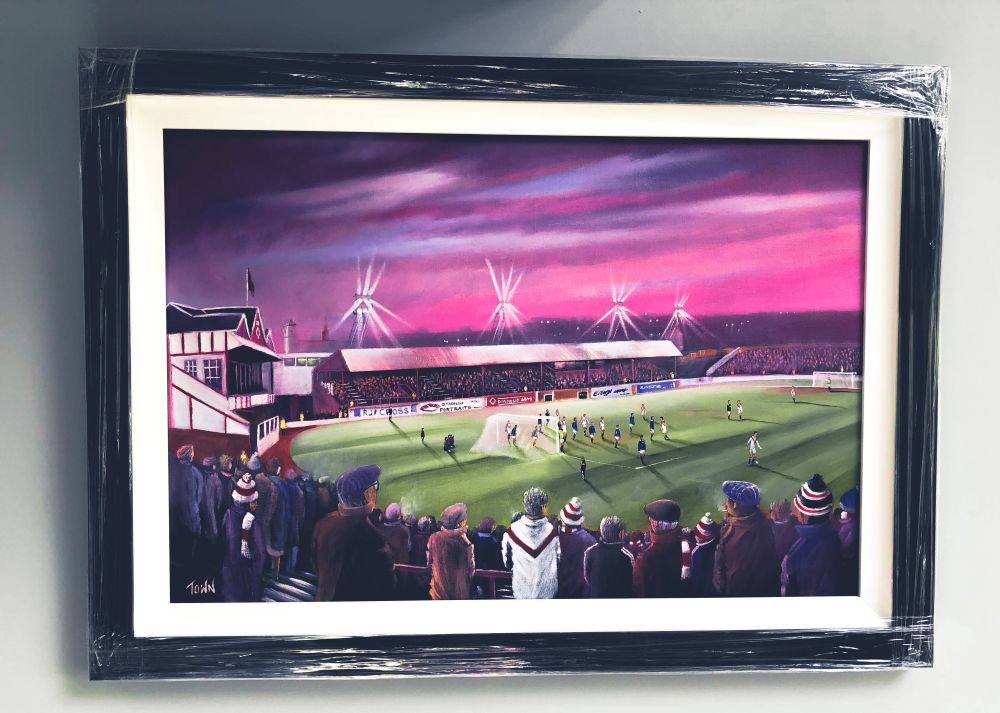 Airdrieonians - Broomfield Under Lights - Original artwork on board