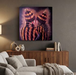 Bradford City - Father and Daughter - box canvas print