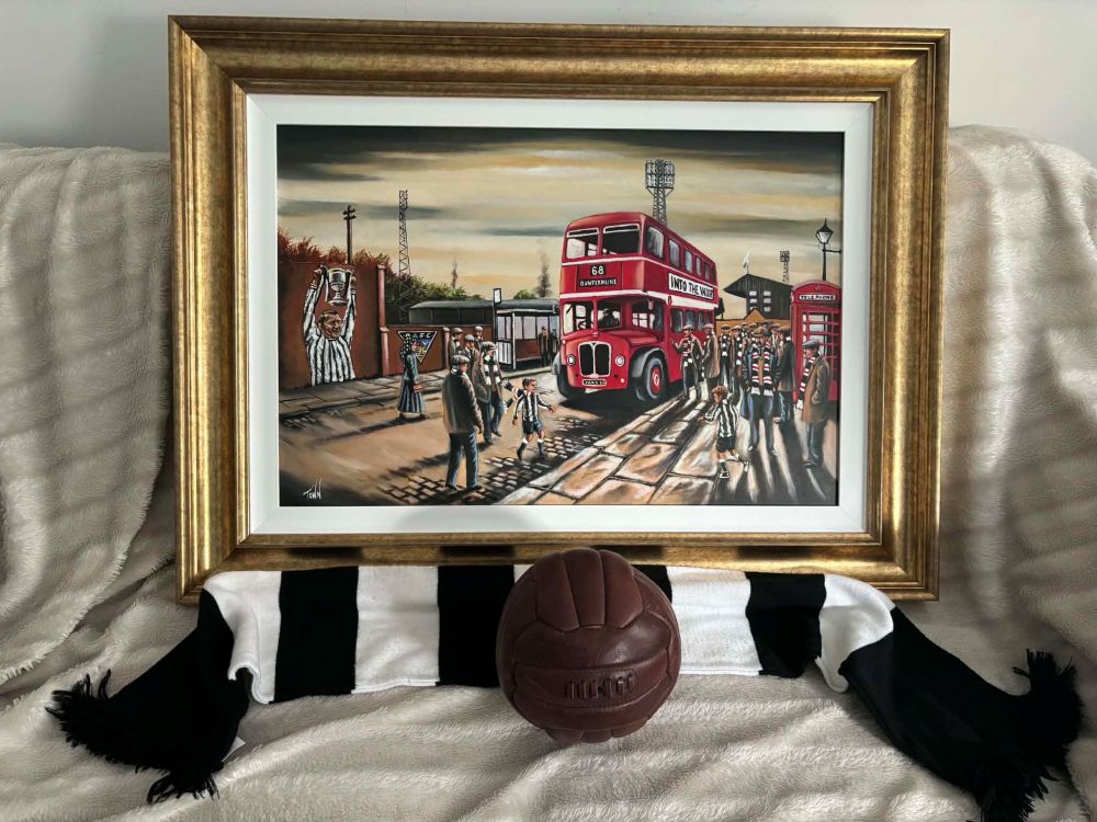 SOLD - Dunfermline Athletic - Into the Valley- Original unframed artwork on board