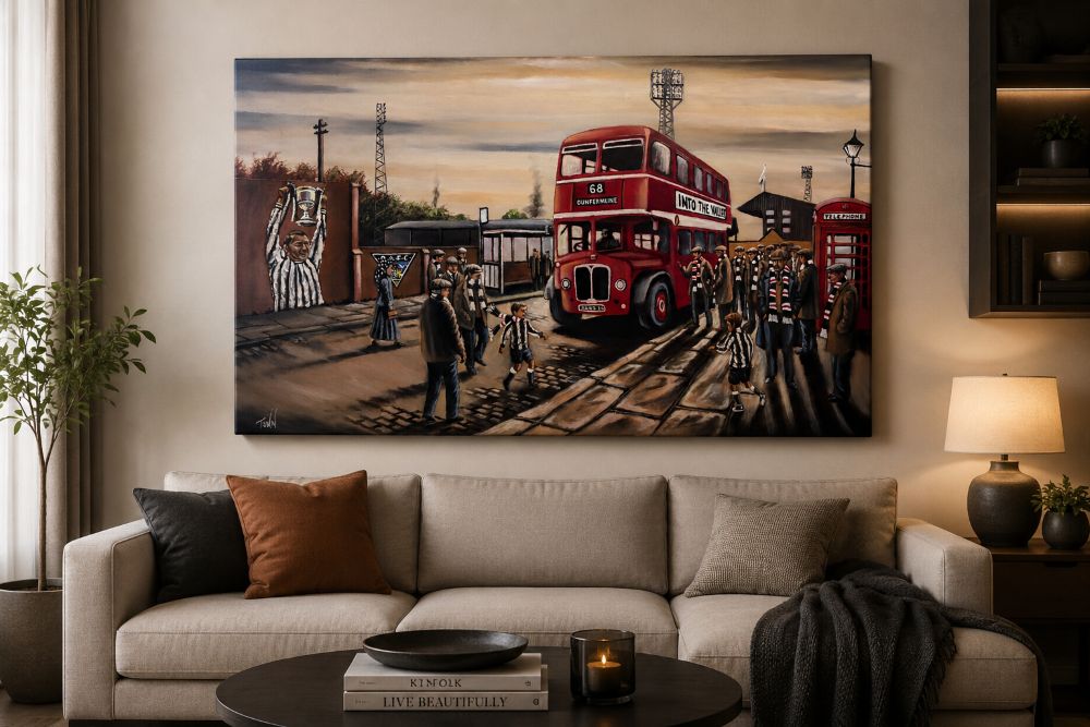 Dunfermline Athletic - Into the Valley - box canvas print