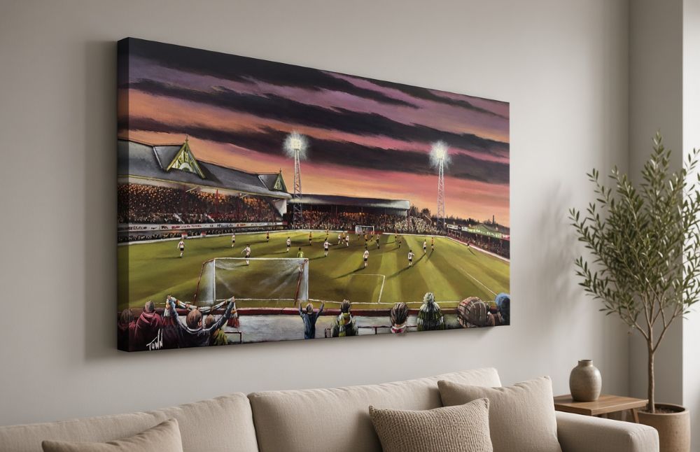 Bradford Park Avenue – The Final Wool City Derby – box canvas print