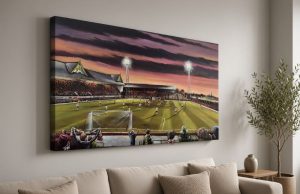 Bradford (Park Avenue) - The Wool City Derby - box canvas print